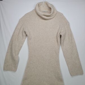 Abercrombie & Fitch Cream Turtleneck Sweater Dress